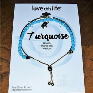 NWT $40 Fine Silver Plated Turquoise Bracelet